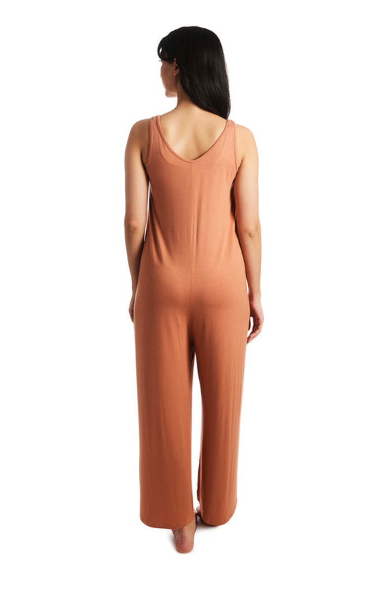 Everly Grey Luana During & After Maternity/Nursing Romper, Alternate, color, Sandstone