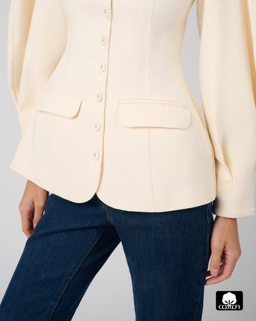 Weworewhat Cocoon Sleeve Peplum Blazer In Neutral