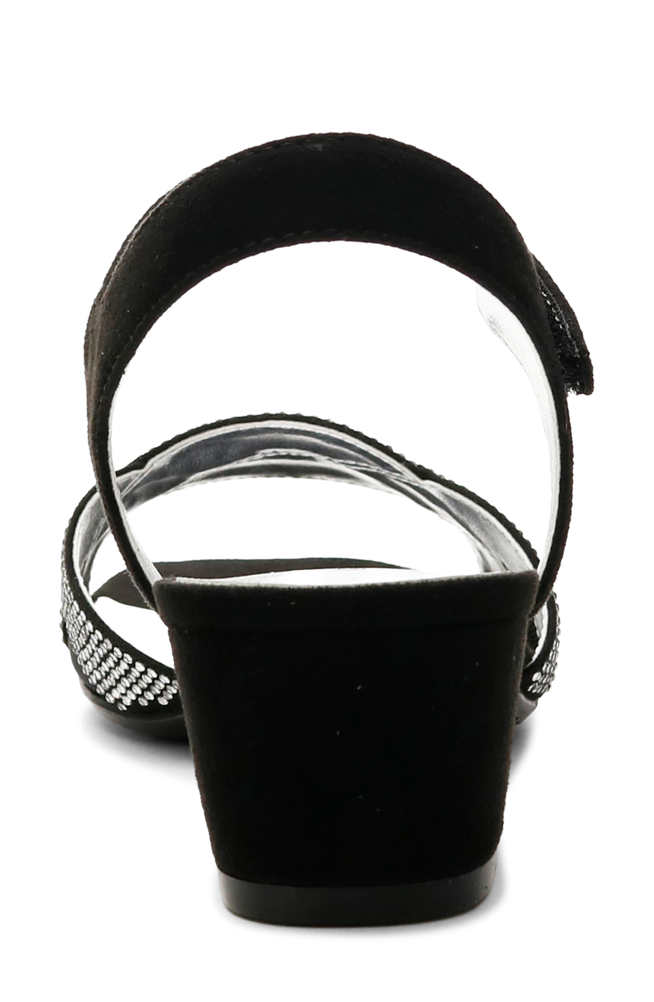 Rona Sandal, Alternate, color, BLACK SUEDE