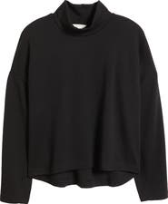 Caslon® Drop Shoulder Turtleneck Sweatshirt