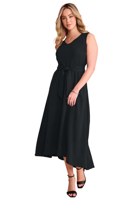 Plus Size Bi Stretch Sleeveless High Low Maxi Dress (plus)