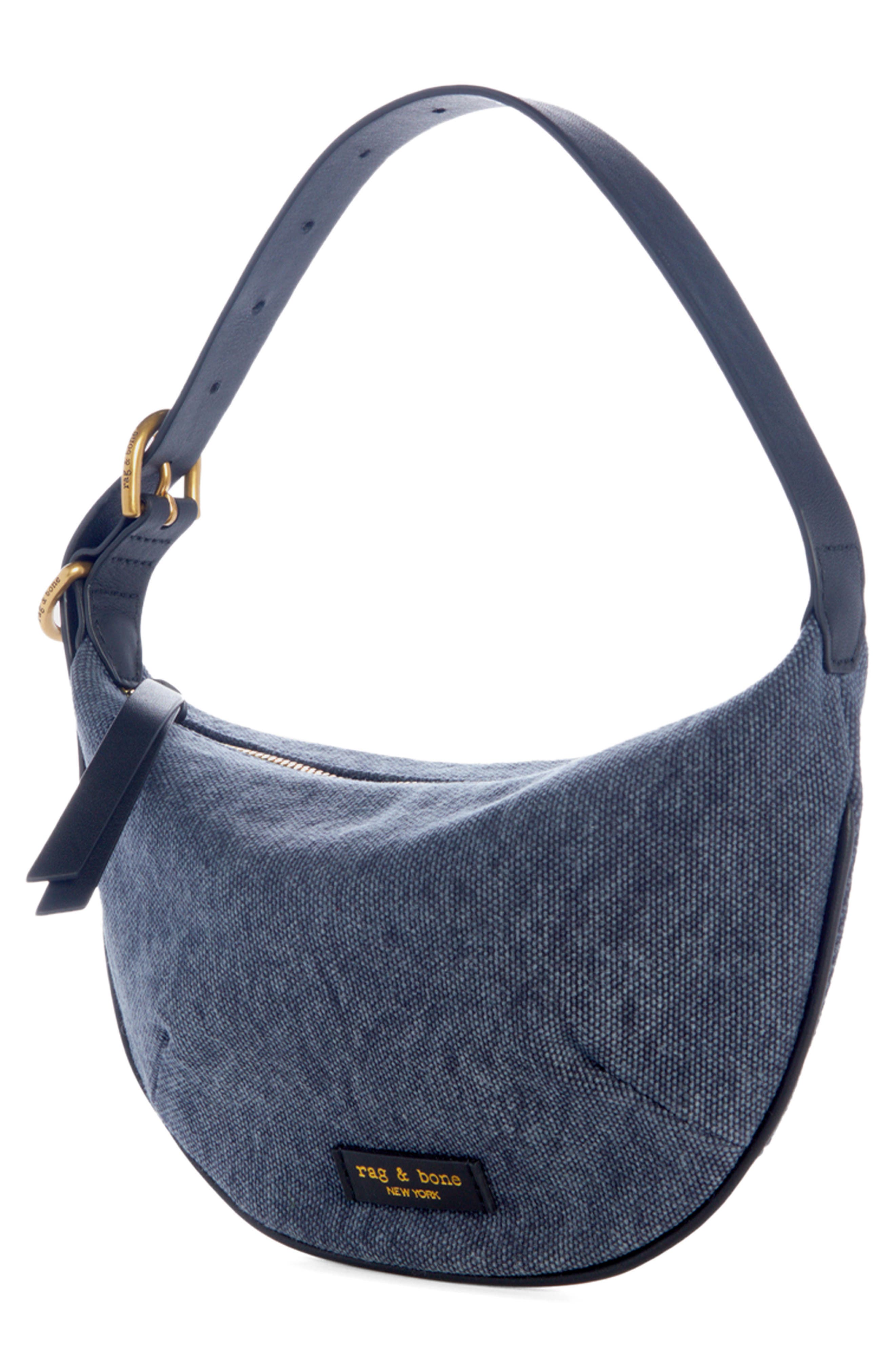 rag & bone Small Mercer Canvas Hobo Bag, Alternate, color, Mid