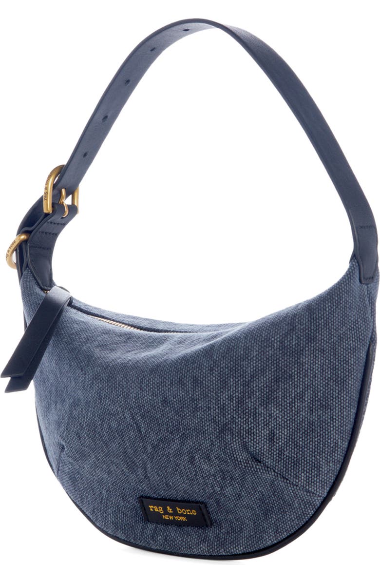 rag & bone Small Mercer Canvas Hobo Bag, Alternate, color, Mid
