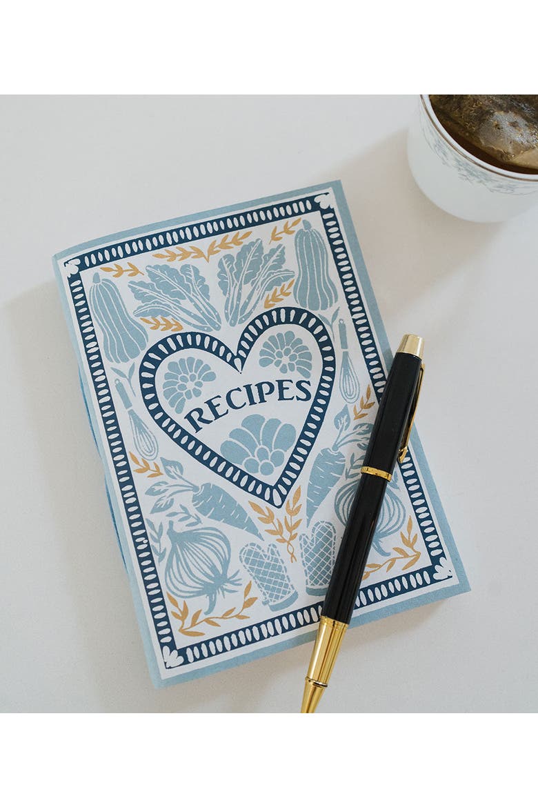 Khaana Recipe Journal Light Blue - recycled paper, Alternate, color, Light Blue