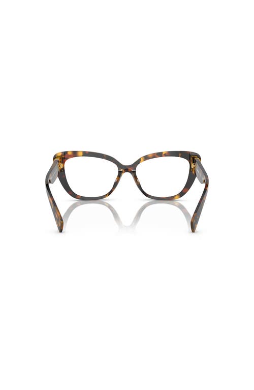 Miu Miu 55mm Cat Eye Optical Glasses In Brown
