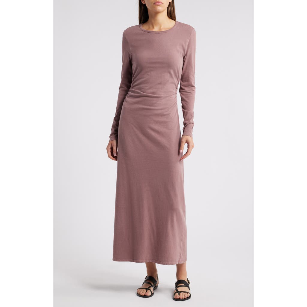Xirena Xírena Wiley Long Sleeve Maxi Dress In Dark Rose