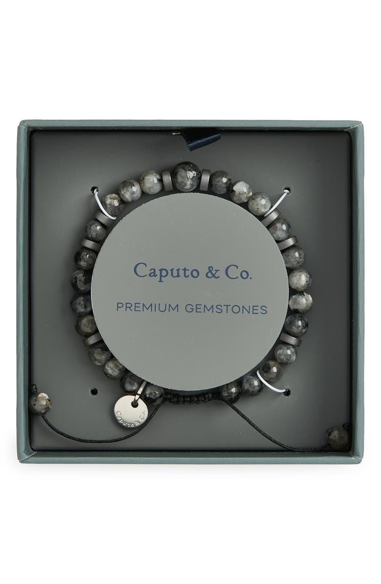 Caputo & Co. Origin Semiprecious Beaded Bracelet, Main, color, Black Labradorite