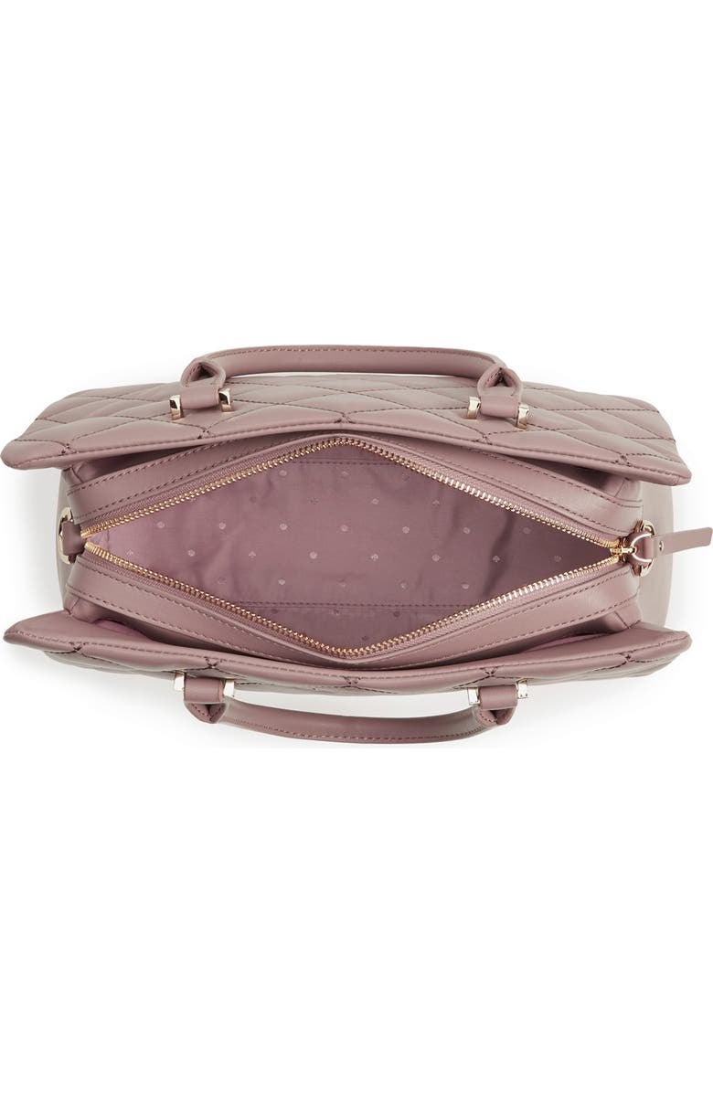 Kate Spade New York emerson place - olivera quilted leather satchel, Alternate, color, Porcini