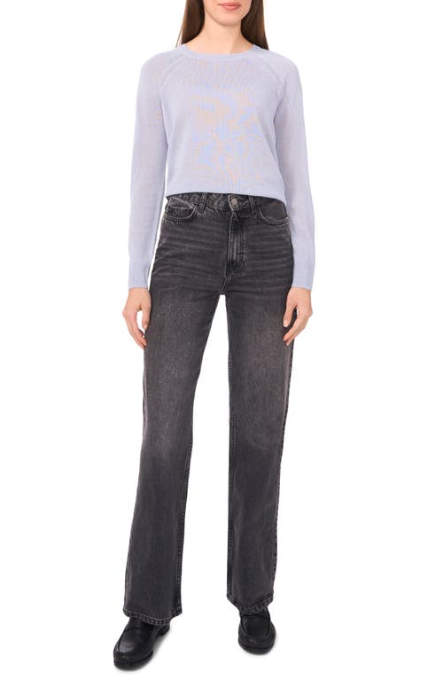 Halogenr Halogen(r) Crewneck Raglan Sleeve Sweater In Blue Fog