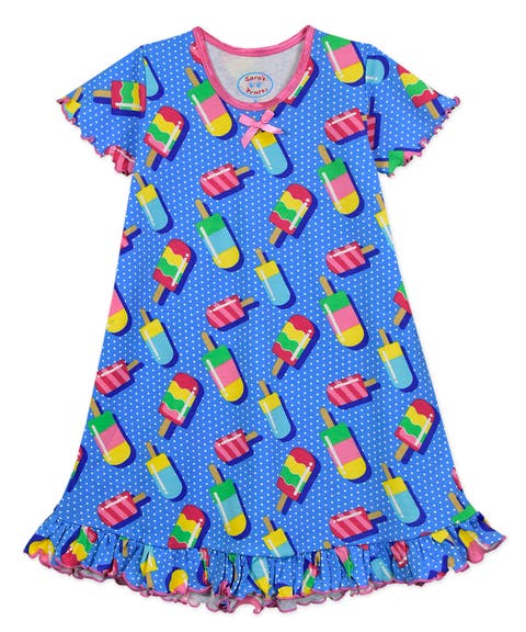 Short Sleeve Ruffle Nightgown (Toddler, Little Kid & Big Kid)