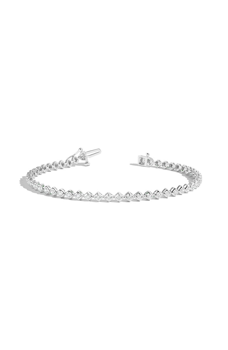 Aurate New York Petite Lab Grown Diamond Tennis Bracelet, Main, color, White Vermeil