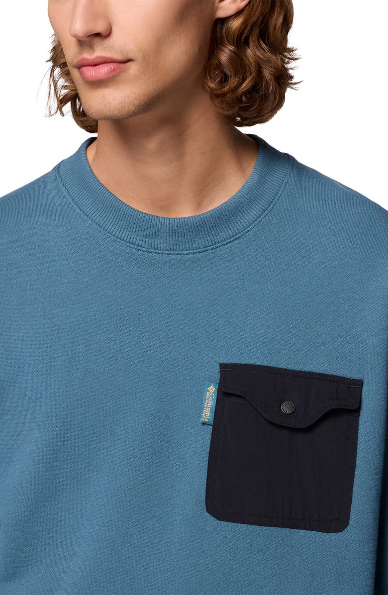 Columbia High Cascades French Terry Sweatshirt, Alternate, color, Everblue 429