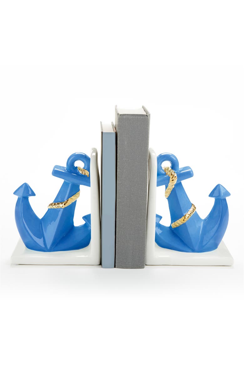 Baby Aspen Set of 2 Ceramic Anchor Bookends, Main, color,
