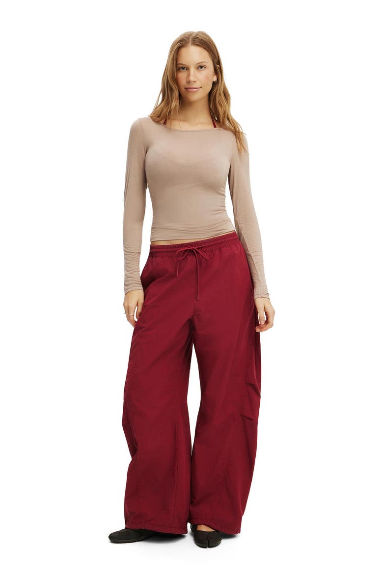 Women's Active Sheer Boat Neck Longsleeve, Alternate, color, Latte