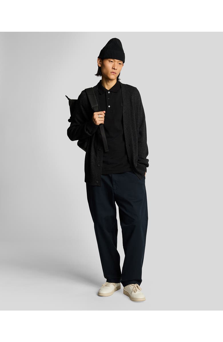 Lyle & Scott Tonal Eagle Polo Shirt, Alternate, color, Jet Black