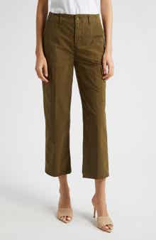 L'AGENCE Zoella Stretch Cotton Crop Cargo Pants
