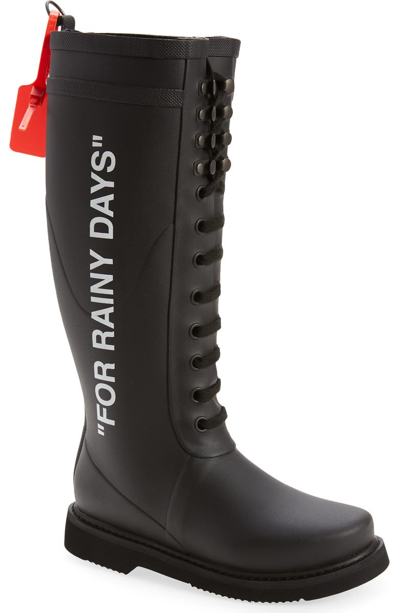 Off-White For Rainy Days Waterproof Rain Boot, Main, color,