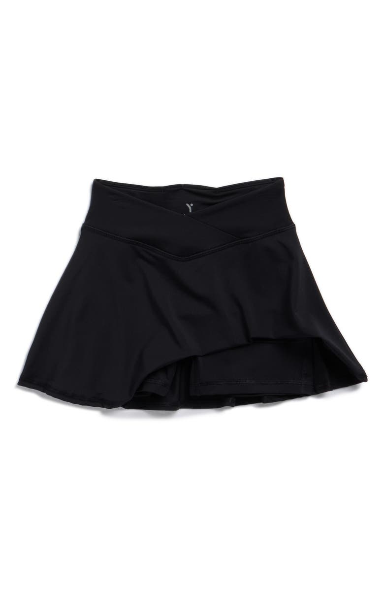 YOGALICIOUS Kids' Lux Bloom T-Shirt, Skirt & Crossbody Bag Set, Alternate, color, Black