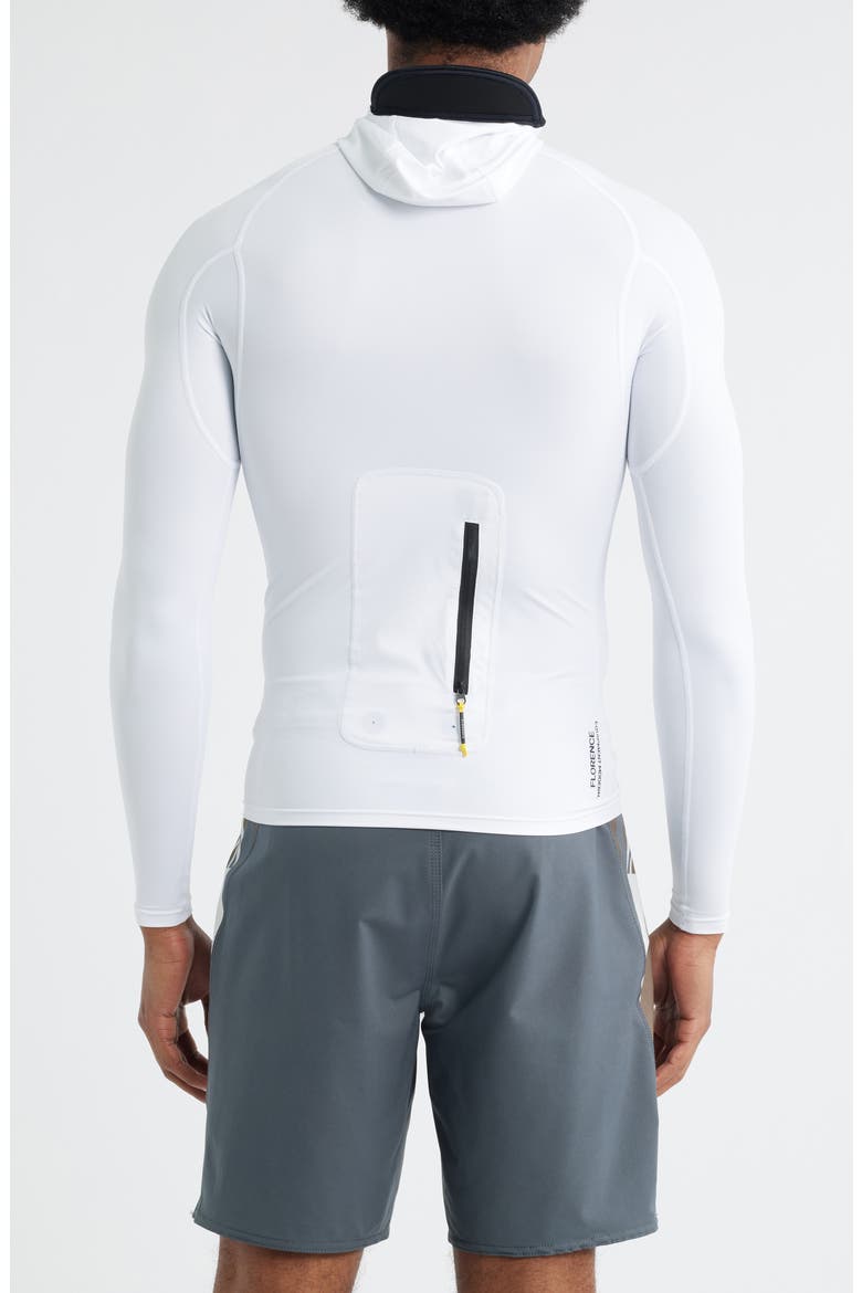 Long Sleeve Hooded Rashguard, Alternate, color, WHITE