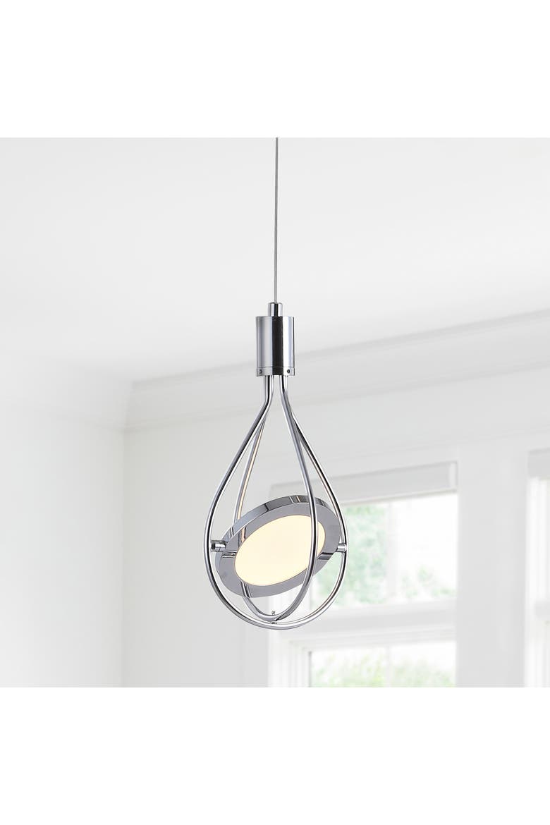 Orion Adjustable Modern Integrated 1-Light Cluster LED Metal Pendant, Alternate, color, Chrome