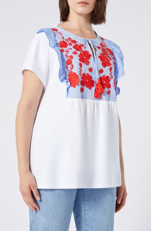Jardin Embroidered T-Shirt (Plus)