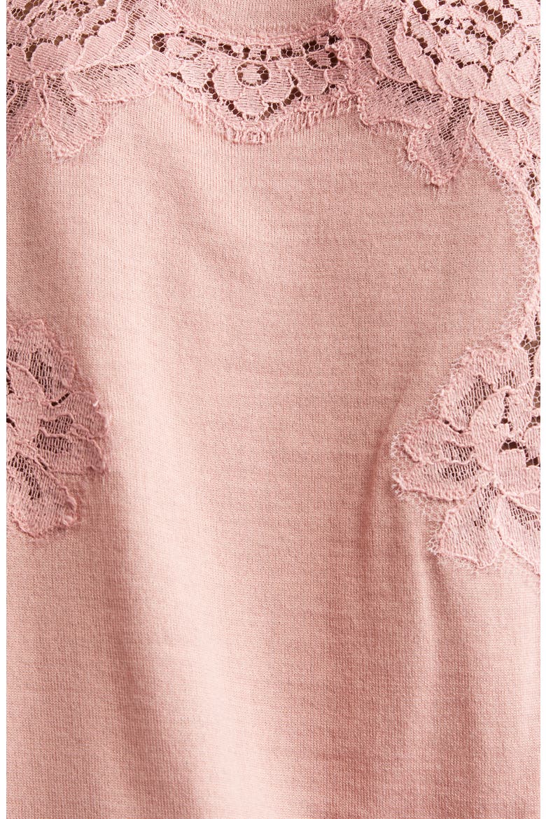 Lace Trim Sweater Tank, Alternate, color, ROSA POLVERE SCURO