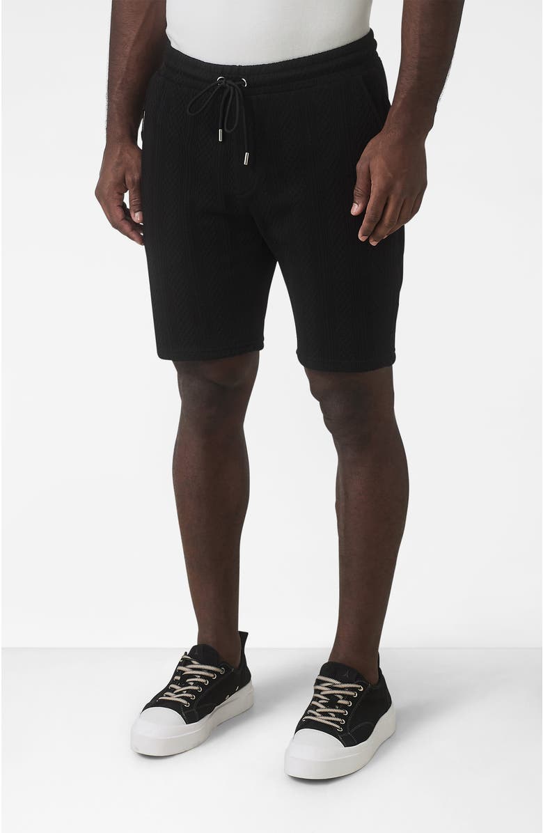 MAUVAIS Tanami Textured Stretch Slim Shorts, Alternate, color, Black