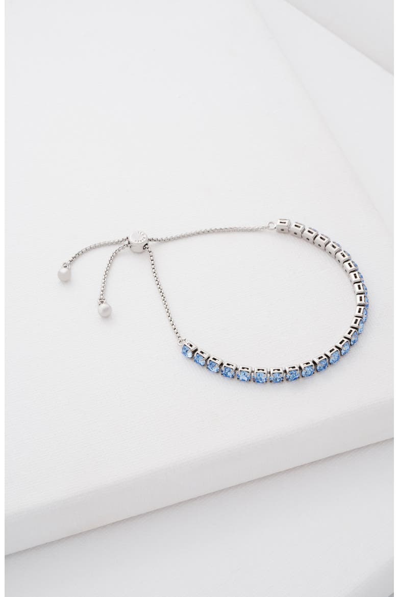Melrah Tennis Bracelet, Alternate, color, SILVER TONE/ BLUE CRYSTAL