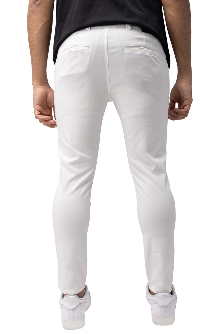 Hidden Zip Pocket Twill Trousers, Alternate, color, COCONUT