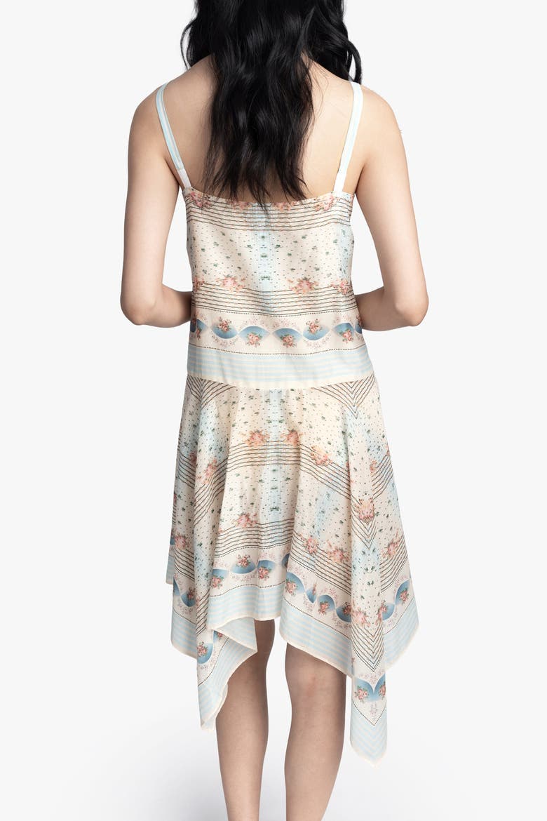Heritage Scarf Print  Dress, Alternate, color, SKY BLUE