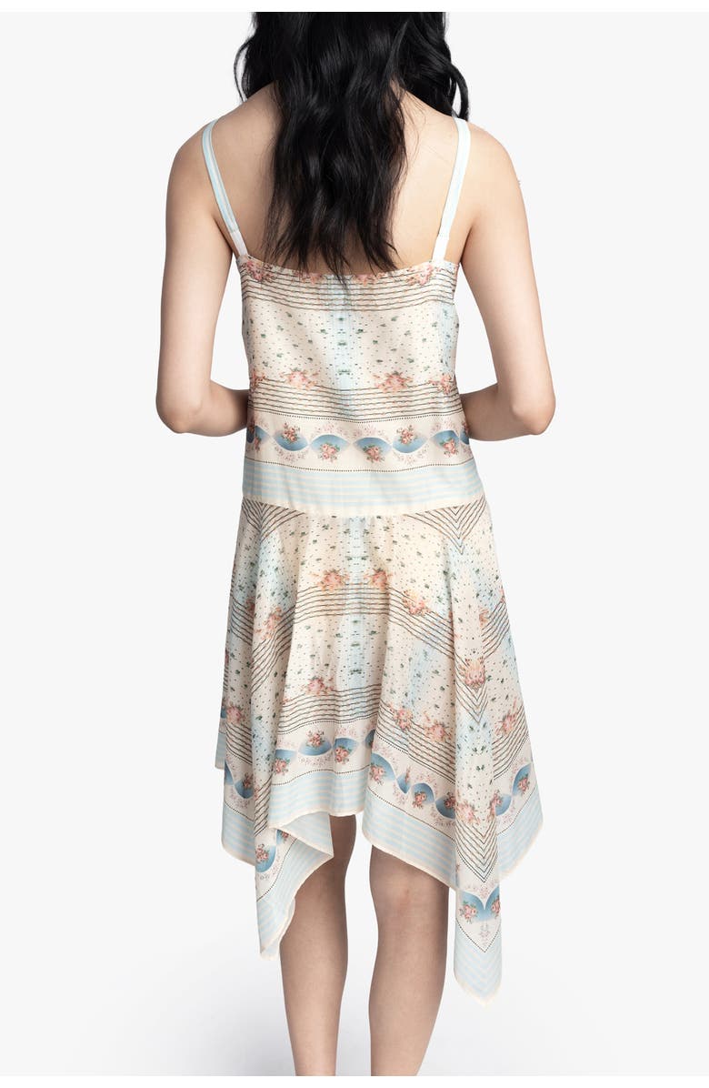 Anna Sui Heritage Scarf Print  Dress, Alternate, color, Sky Blue