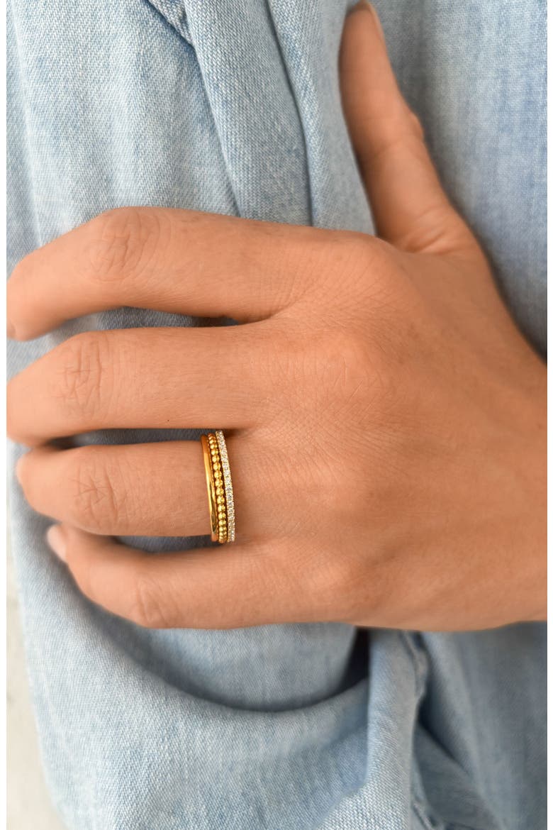 Set of 3 Assorted Stackable Rings, Alternate, color, GOLD