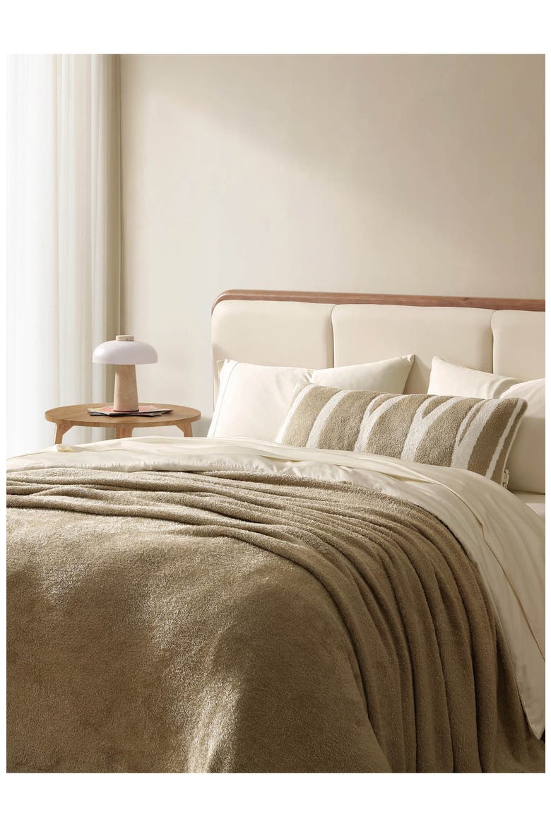 Cloud Silque Woodland Lumbar Pillow, Alternate, color, WHITE / SANDSTONE