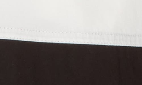 Melloday Poplin Skirt In White/black