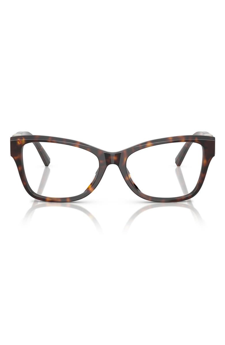 Tiffany & Co. 54mm Butterfly Optical Glasses, Main, color, Havana / Demo Lens