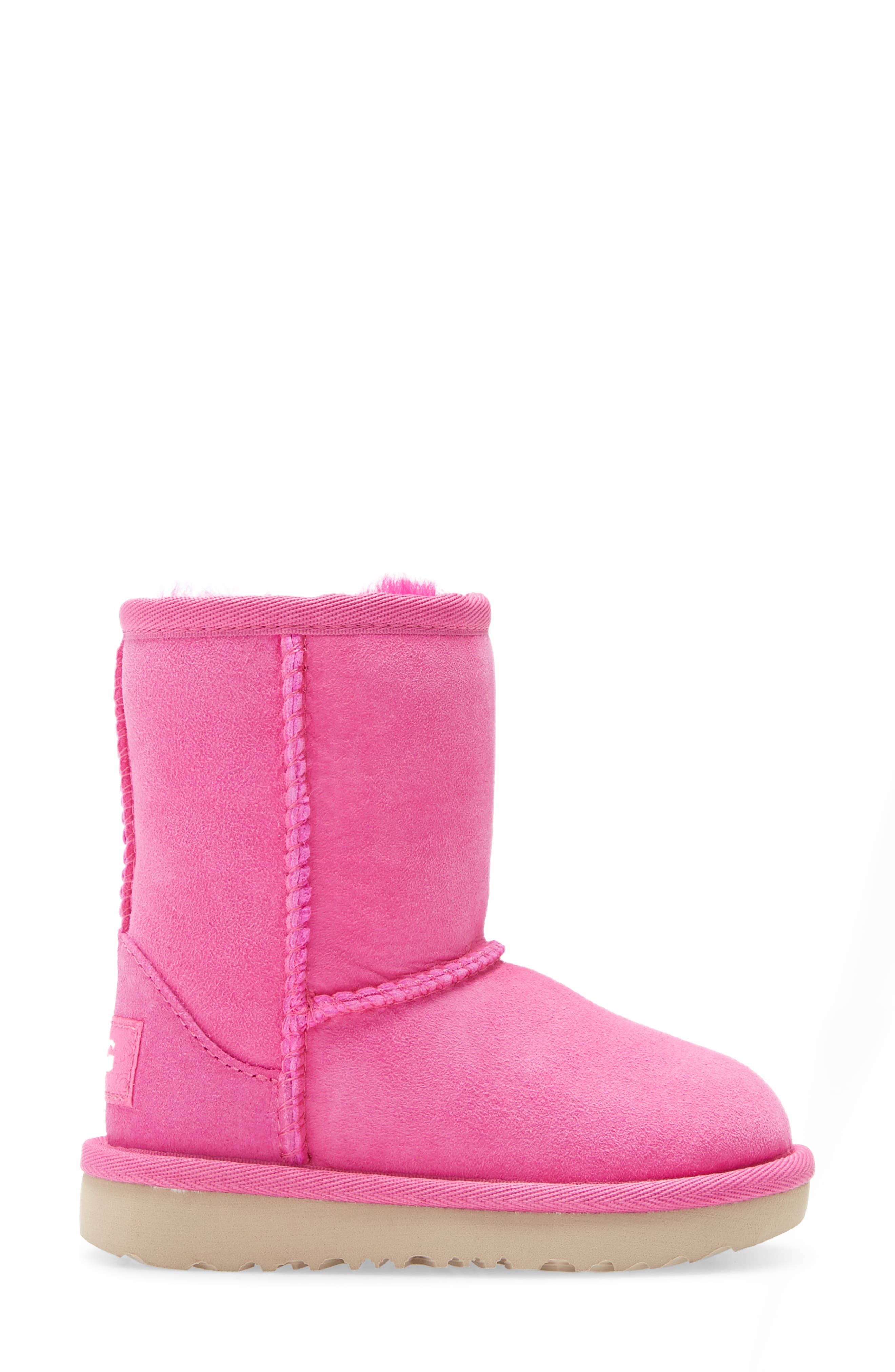 Kids' Classic Short II Water Resistant Genuine Shearling Boot, Alternate, color, ROCK ROSE