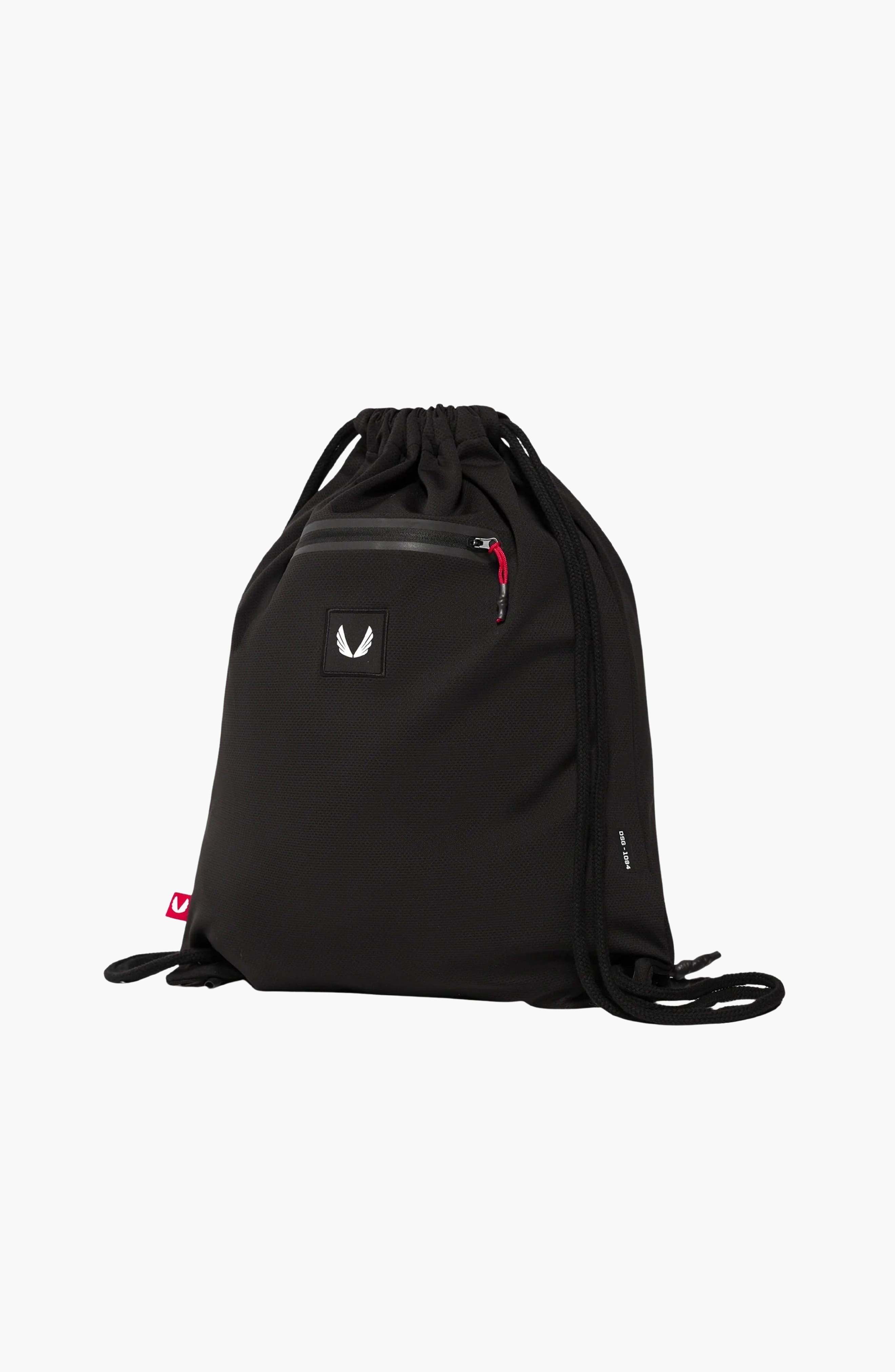 Mesh Drawstring Bag, Main, color, Black