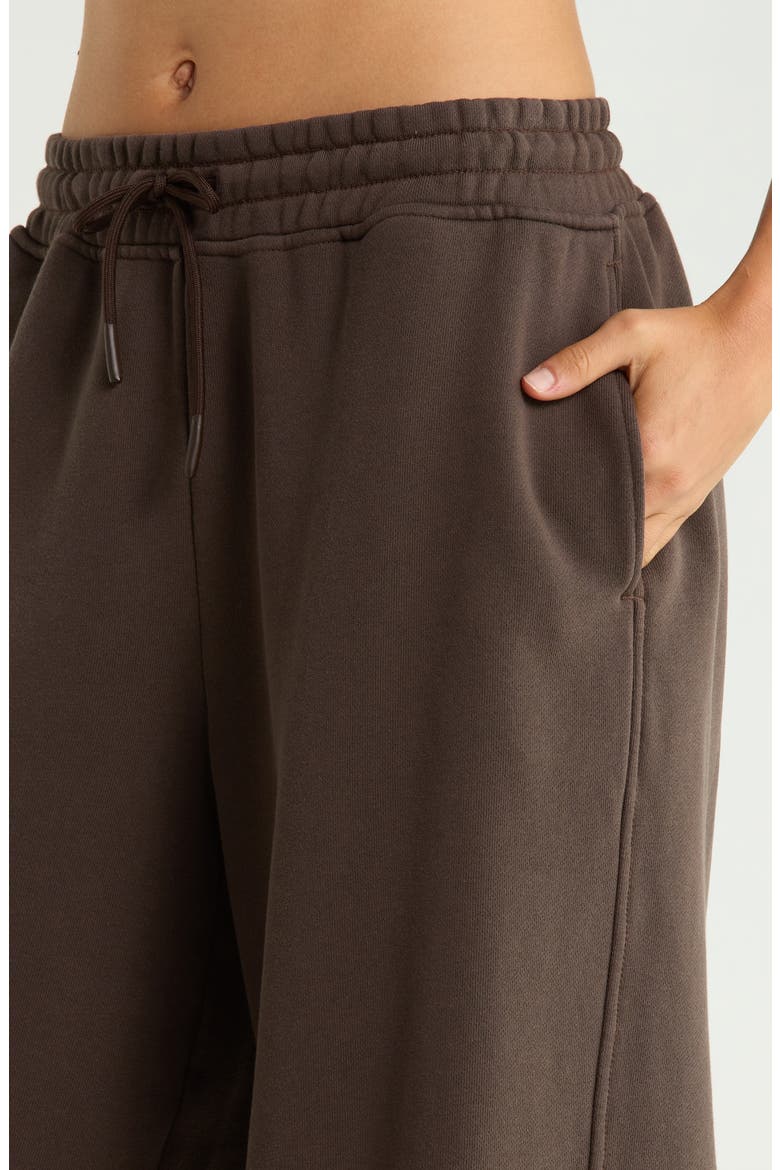 x FKA twigs Club Collective Raw Hem Cotton Drawstring Shorts, Alternate, color, ESPRESSO