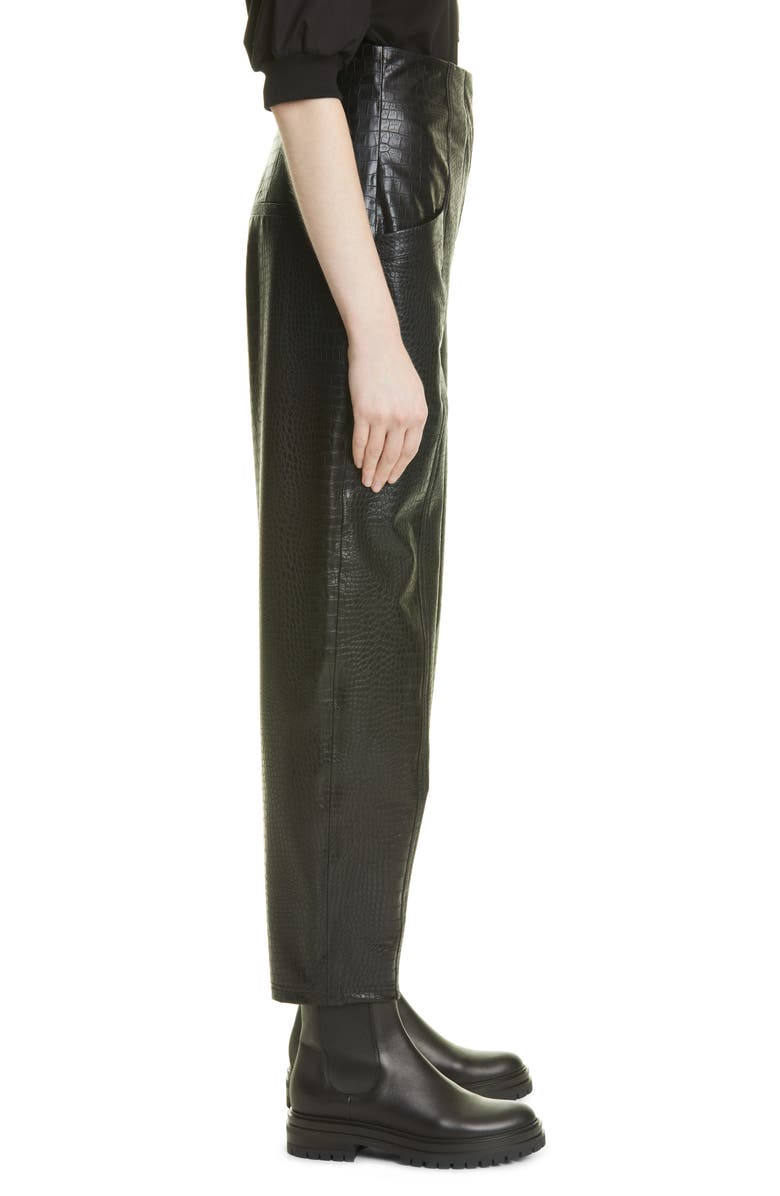 Veronica Beard Kita Faux Leather Ankle Pants, Alternate, color,