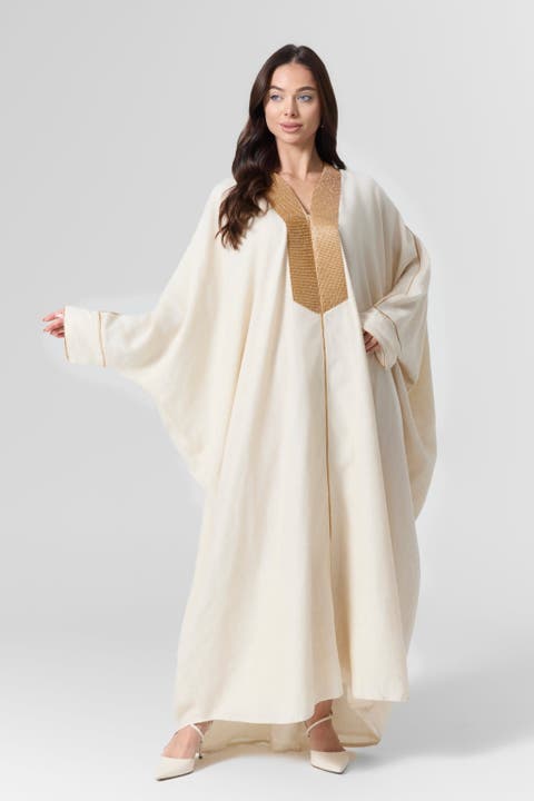 Luna Rhinestone Bisht kaftan