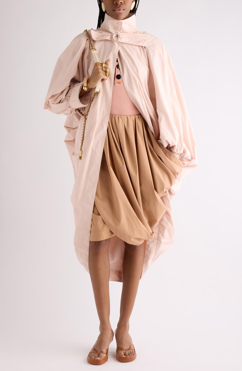 Chloé Cotton Poplin Cocoon Coat, Alternate, color, Softy Pink