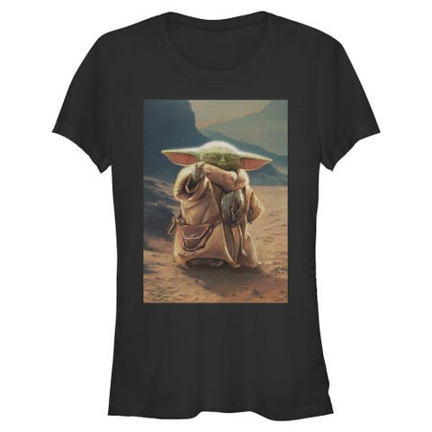 Junior's Star Wars The Mandalorian and Grogu The Child Force Poster  Graphic T-Shirt