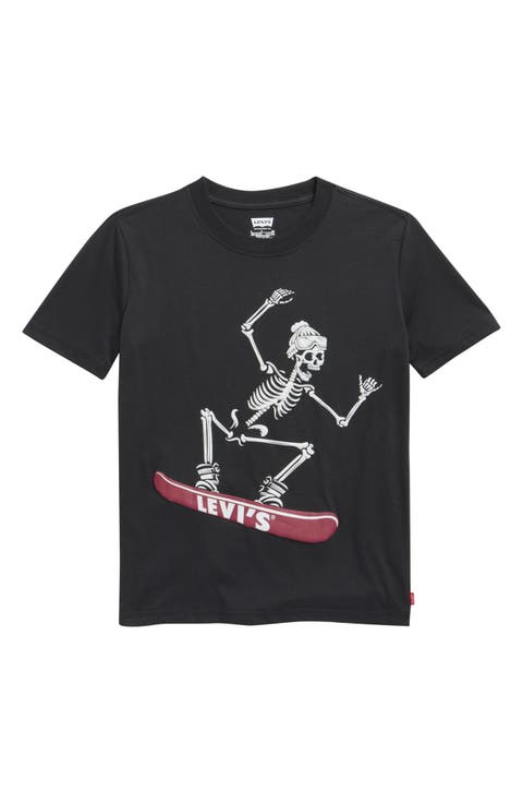 Kids' Shredding Skeleton Graphic T-Shirt (Big Kid)
