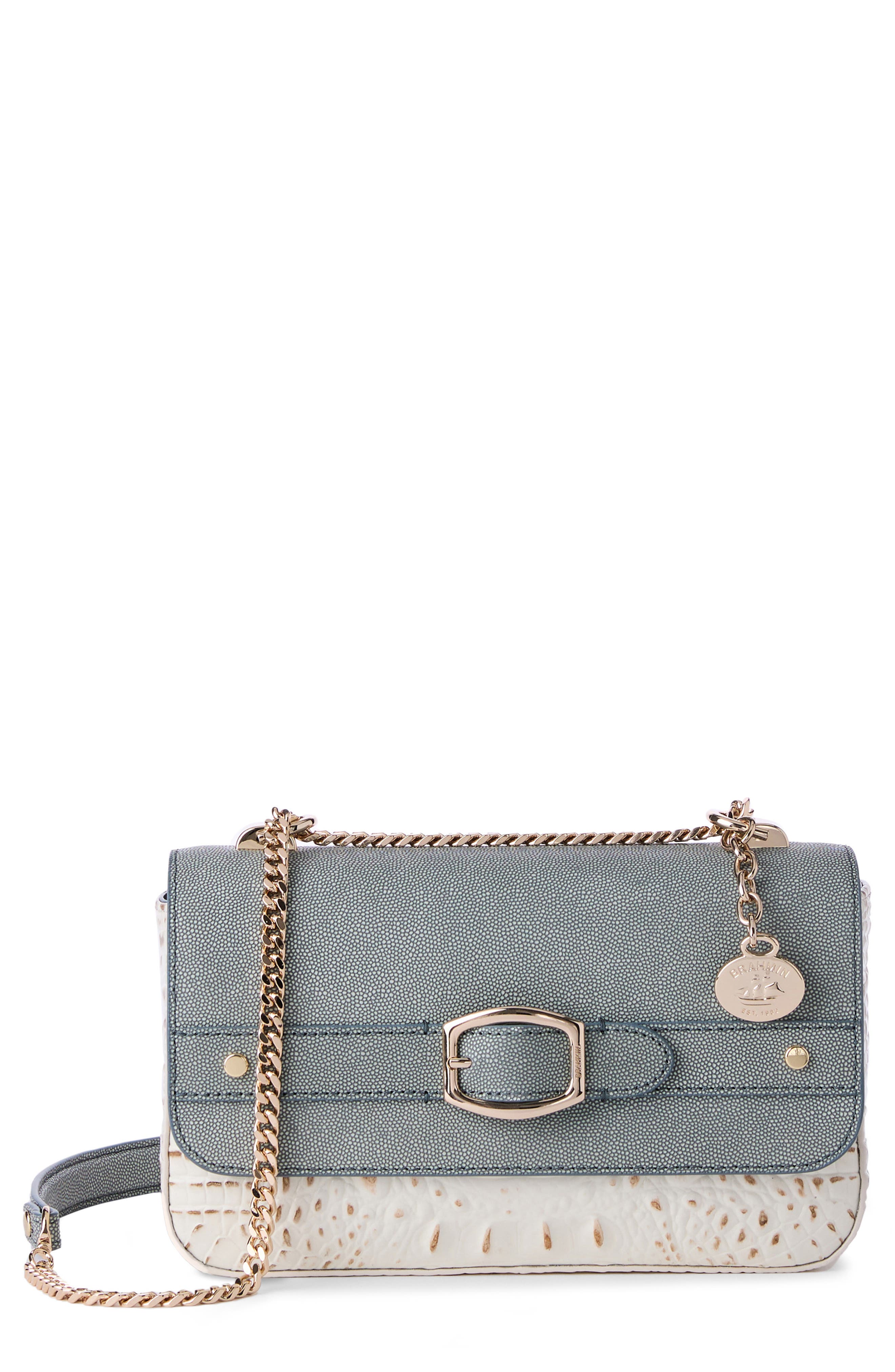 Brahmin Rosa Embossed Leather Crossbody Bag, Main, color, 