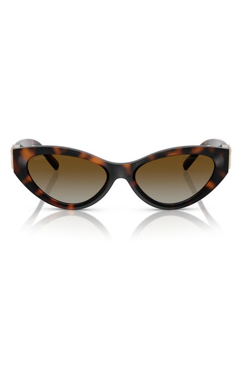 54mm Polarized Gradient Oval Sunglasses