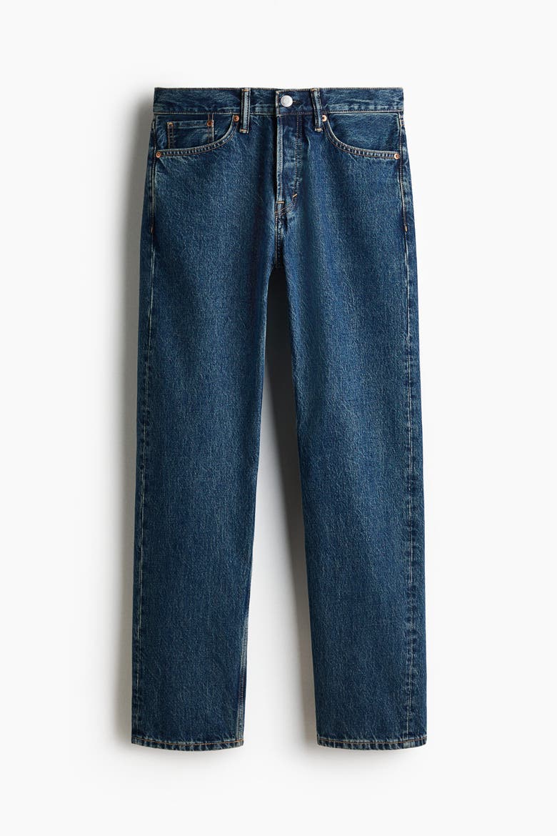 Original Straight Jeans, Alternate, color, Dark denim blue