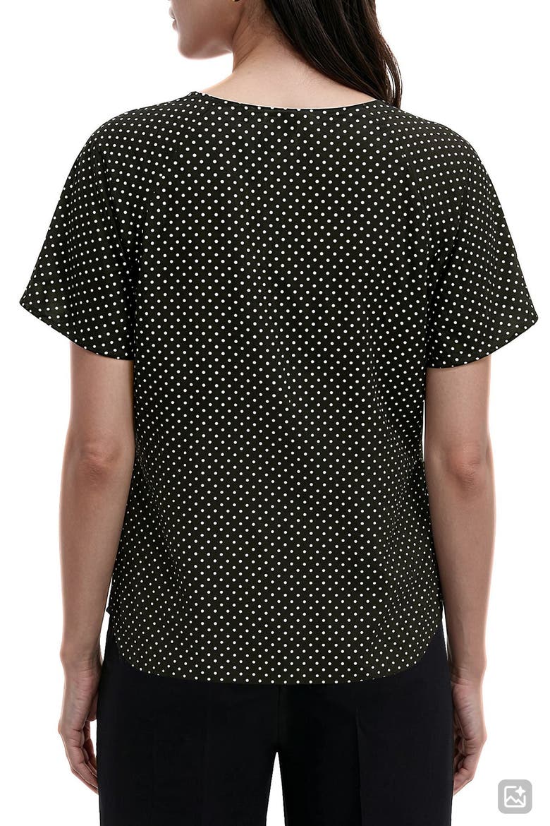 Polka Dot Short Sleeve Top, Alternate, color, ANNE BLACK / ANNE WHITE