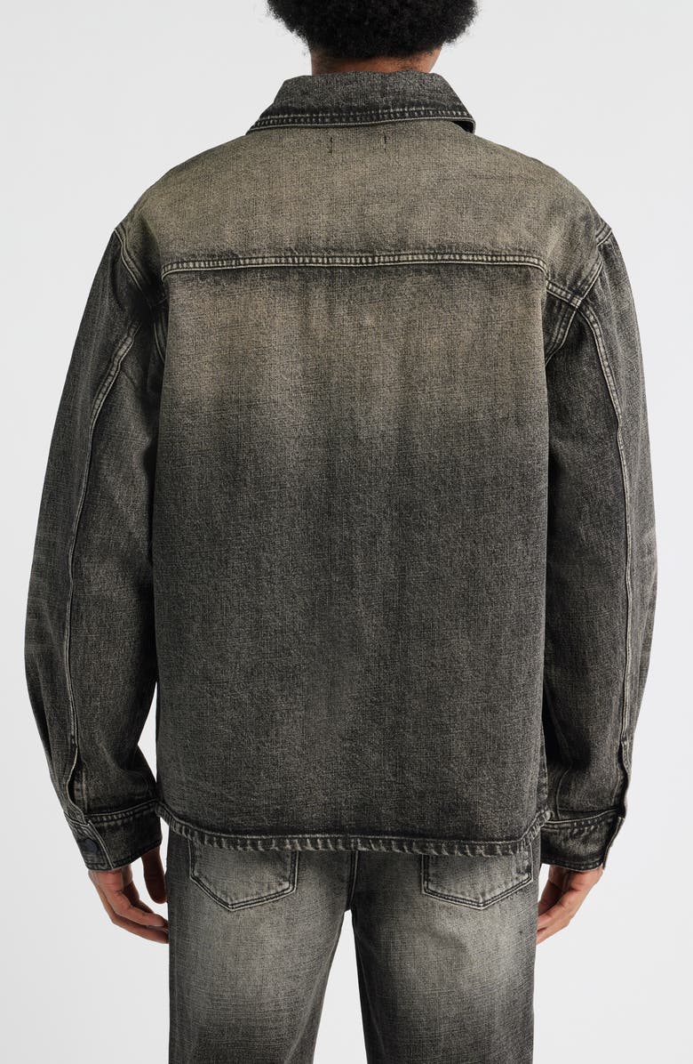 RtA Norris Washed Denim Shirt Jacket, Alternate, color, Ash Storm
