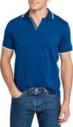 CONSTRUCT Slim Fit Solid Johnny Collar Short Sleeve Polo