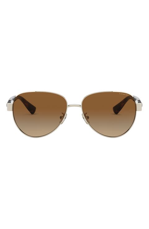 57mm Gradient Aviator Sunglasses